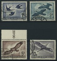 ÖSTERREICH 984-87 O, 1953, Vögel, Prachtsatz, Mi. 300.- - Used Stamps