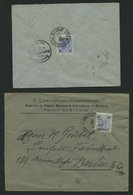 POST IN DER LEVANTE 21,23,34 BRIEF, 1894-1900, 10 Pa. Auf 3 Kr., 1 Pia. Auf 10 Kr. Und 1 Pia. Auf 25 H., 5 Briefe Nach B - Levante-Marken