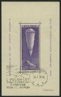 POLEN Bl. 6 O, 1938, Block Stratosphärenflug, Sonderstempel, Feinst, Mi. 90.- - Otros & Sin Clasificación