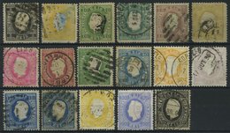 PORTUGAL Aus 34-61 O, 1870-84, 17 Verschiedene Werte, Feinst/Pracht, Mi. 900.- - Used Stamps