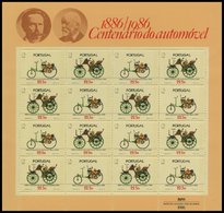 PORTUGAL 1617-20,86/87 KB **, 1984/86, 10 Jahre Zoo In Lissabon Und 100 Jahre Automobil, Je Im Zusammendruckbogen, Prach - Used Stamps