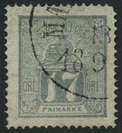 SCHWEDEN 15b O, 1869, 17 Ö. Grau, Obere Rechte Ecke Stumpf Sonst Pracht, Mi. 800.- - ... - 1855 Prephilately