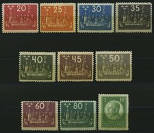 SCHWEDEN 147-56 *, 1924, 20 Ö. - 1 Kr. Weltpostkongreß, Falzreste, 10 Werte, üblich Gezähnt Pracht - ... - 1855 Prephilately