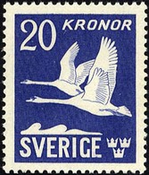 SCHWEDEN 290B **, 1942, 20 Kr. Schwäne, Allseitig Gezähnt, Pracht, Mi. 130.- - ... - 1855 Voorfilatelie