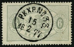 DIENSTMARKEN D 4Ac O, 1874, 6 Ö. Grau, Gezähnt 14, Zentrischer K1 PKXP Nr. 33, Pracht - Officials