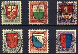 SCHWEIZ BUNDESPOST 149-51,153-55 O, 1919/20, Pro Juventute, 2 Prachtsätze, Mi. 90.- - 1843-1852 Correos Federales Y Cantonales