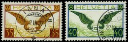 SCHWEIZ BUNDESPOST 233/4z O, 1933, Geflügelter Brief, Gestrichenes Papier, Pracht, Mi. 130.- - 1843-1852 Correos Federales Y Cantonales