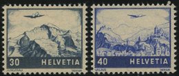 SCHWEIZ BUNDESPOST 506/7 **, 1948, Flugzeug über Landschaften, Pracht, Mi. 70.- - 1843-1852 Federal & Cantonal Stamps