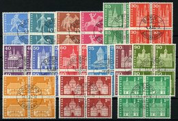 SCHWEIZ BUNDESPOST 696-712y VB O, 1963-68, Postgeschichtliche Motive Und Baudenkmäler, Phosphoreszierendes Papier, In Vi - 1843-1852 Federal & Cantonal Stamps