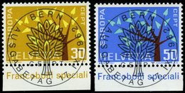 SCHWEIZ BUNDESPOST 756/7 O, 1962, Europa Mit Ersttags-Vollstempeln, Pracht - 1843-1852 Federal & Cantonal Stamps