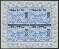 SCHWEIZ BUNDESPOST 1726KB **, 2000, 5 Fr. Galler Stickerei Im Kleinbogen, Pracht, Mi. 220.- - 1843-1852 Federal & Cantonal Stamps
