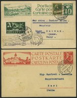 GANZSACHEN P 96/7 BRIEF, 1925, 2 Verschiedene Bildpostkarten, Eine Davon Mit Zusatzfrankatur (Mi.Nr. 164 + 213) Als 1. L - Enteros Postales