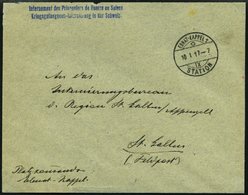 MILITÄRFELDPOST 1917, Brief Eines Internierten Kriegsgefangenen Aus Dem Lager EBNAT-KAPPEL Nach St. Gallen, Mit Blauem L - Sonstige & Ohne Zuordnung