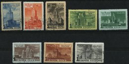 SOWJETUNION 1527-34 O, 1950, Geplante Moskauer Hochbauten, üblich Gezähnter Prachtsatz, Mi. 300.- - Used Stamps