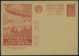 GANZSACHEN P 127I BRIEF, 1931, 10 K. Zeppelin-Ganzsachenkarte, Bild 56, Ungebraucht, Pracht - Lettres & Documents
