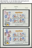 SPANIEN **, Komplette Postfrische Sammlung Spanien Von 1973-90 Im KA-BE Album, Mit Zusammendrucken, Kleinbogen Und Marke - Usati