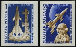 UNGARN 1753/4B **, 1961, Weltraumflug, Ungezähnt, Prachtsatz, Mi. 80.- - Autres & Non Classés