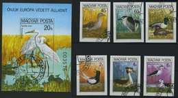 UNGARN 3451-56B,Bl. 146B O, 1980, Europäische Naturschutzkampagne, Einzelmarken Und Block, Ungezähnt, Pracht, Mi. 70.- - Altri & Non Classificati