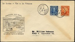 KANADA 118,147 BRIEF, 19.11.1936, Erstflug LA LOCHE-ILE A LA GROSSE (Teiletappe), Brief Feinst, Müller 286a - Canada