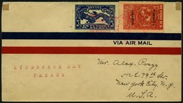 PANAMA 142-3 BRIEF, 9.1.1928, 2 Und 5 C. Auf Sonderflug Lindsbergh Day Nach New York, Feinst, Müller Nr. 6 - Panamá