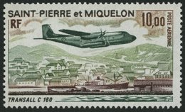 ST. PIERRE UND MIQUELON 494 **, 1973, 10 Fr. Transall C 160, Pracht, Mi. 60.- - Sonstige & Ohne Zuordnung