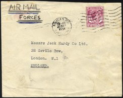 SINGAPUR 9 BRIEF, 1954, 10 C. König Georg VI Mit K1 FORCES P.O./Datum/SINGAPORE Auf Feldpostbrief Aus Dem Großen Hauptqu - Singapur (1959-...)