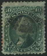 USA 20W O, Scott 96, 1861, 10 C. Washington, Waffeleinpressung Type VI, üblich Gezähnt Pracht, $ 250 - Other & Unclassified