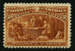 USA 82 *, Scott 239, 1893, 30 C Columbus-Weltausstellung, Falzrest, Kleine Bildseitige Schürfung Sonst Pracht, $ 240 - Autres & Non Classés