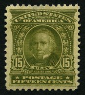 USA 147 *, Scott 309, 1903, 15 C. Clay, Wz. 1, Gezähnt L 12, Falzreste, Falzdünne Stelle Sonst Pracht, $ 180 - Otros & Sin Clasificación