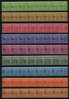 USA 411-22C **, Scott 839-47, 1939, 1-10 C. Präsidenten Und Persönlichkeiten, Senkrecht Gezähnt 10, In Waagerechten 8er- - Altri & Non Classificati