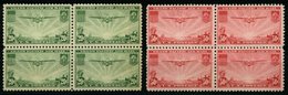 USA 400/1 VB **, Scott C21/2, 1937, Manila-Hongkong In Viererblocks, Prachtsatz, $ 90.- - Altri & Non Classificati