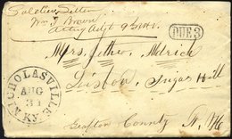 FELDPOST 1863, Soldatenbrief Aus Nicholasville Mit Schwarzem K1, Feinst, RR! - Used Stamps