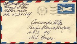FELDPOST 1959, Luftpost-Ganzsachenumschlag Mit K1 ARMY AIR FORCE POSTAL SERVICE/APO, Pracht - Used Stamps