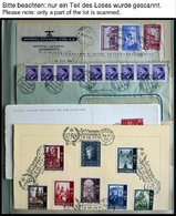 SLG., LOTS DEUTSCHLAND Ca. 1943-80, Reichhaltige Briefpartie In 3 Bänden, Einem FDC-Album Und Kleinem Karton, Der Sammle - Colecciones