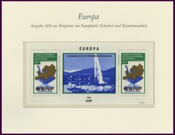 EUROPA UNION **, Postfrische Sammlung KSZE Von 1973-83 Auf Borek Falzlosseiten, Mit Bulgarien Bl. 106, Rumänien Bl. 125 - Collezioni