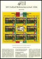 SPORT **,o,Brief , XIV. Fußball-Weltmeisterschaft 1990 In 3 Spezialalben, Mit Blocks, Kleinbogen, Markenheftchen, FDC`s, - Other & Unclassified