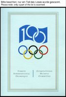 SPORT **,Brief , Präsentation Der Philatelie Kollektion Zum 100 Jährigen Bestehen Des IOC In 3 Bolaffi Spezialalben (dre - Sonstige & Ohne Zuordnung