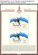 SPORT **,Brief , Olympische Spiele Moskau 1980 Im Borek Spezialalbum, Mit Kleinbogen, Markenheftchen Und Ungezähnten Blo - Andere & Zonder Classificatie