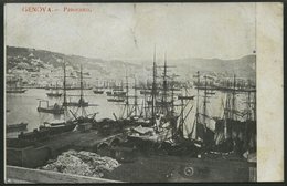 ALTE POSTKARTEN - ITALIEN GENOVA-Panorama, Ansichtskarte Nach Deutschland, Gebrauchsspuren - Italia