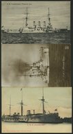 ALTE POSTKARTEN - SCHIFFE KAISERL. MARINE BIS 1918 S.M.S. Friedrich Carl, 3 Ungebrauchte Karten - Guerre