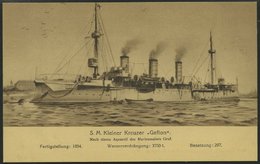 ALTE POSTKARTEN - SCHIFFE KAISERL. MARINE BIS 1918 S.M.S. Gefion, Eine Ungebrauchte Karte - Warships