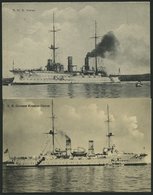 ALTE POSTKARTEN - SCHIFFE KAISERL. MARINE BIS 1918 S.M.S. Hansa, 2 Karten, Eine Gebraucht - Warships