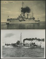 ALTE POSTKARTEN - SCHIFFE KAISERL. MARINE BIS 1918 S.M.S. Heimdall, 2 Ungebrauchte Karten - Guerra