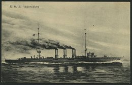 ALTE POSTKARTEN - SCHIFFE KAISERL. MARINE S.M.S. Regensburg, Feldpostkarte - Guerra