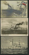 ALTE POSTKARTEN - SCHIFFE KAISERL. MARINE S.M.S. Schleswig-Holstein, 3 Karten, Eine Gebraucht - Warships