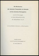 PHIL. LITERATUR Die Briefmarken Der Deutschen Postanstalten Im Auslande Und Der Deutschen Schutzgebiete Sowie Ihre Entwe - Filatelia E Storia Postale