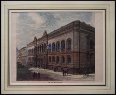 BERLIN: Die Neue Kriegsakademie, Kolorierter Holzstich Um 1880 - Litografía