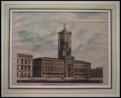 BERLIN: Das Neue Rathaus, Kolorierter Holzstich Von Theuerkauf Um 1880 - Litografía