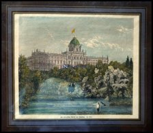 HAMBURG: Der Zoologische Garten, Kolorierter Holzstich Um 1880 - Lithographien