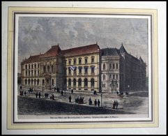 HAMBURG: Das Neue Schul-u. Museumsgebäude, Kolorierter Holzstich Von Wagner Um 1880 - Litografia